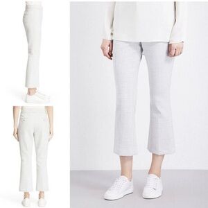 Theory Erstina Pioneer Crop Flare Trouser Pants 0 Grey Coastal Work Spring Chic